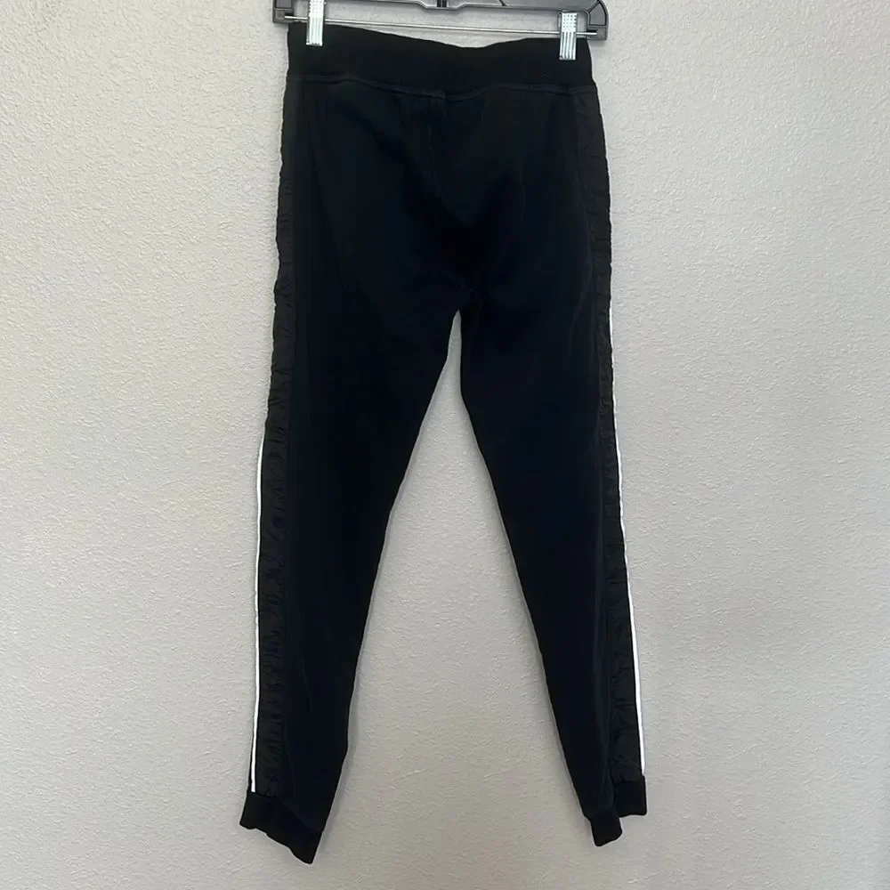Kappa Unisex Black Reflective Track Pants Size Small